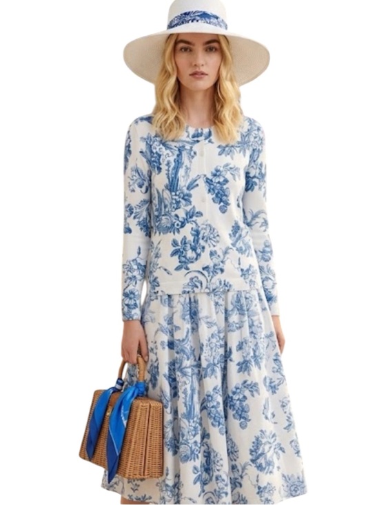 Oscar de la Renta Tops - Oscar de la Renta NWOT Resort 2019 Toile Floral Cardigan Sweater S MSRP $1790